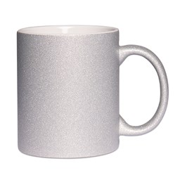 Toon details voor Subli Glitter Mug Silver - beker inhoud 330 ml. Afbeelding van Subli Glitter Mug Silver - beker inhoud 330 ml.